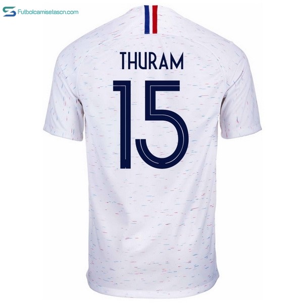 Camiseta Francia 2ª Thuram 2018 Blanco
